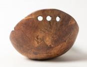 Native American Wooden Bowl w/Finger Holes