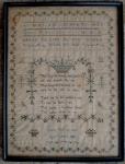 Embroidered Sampler Dated 1830