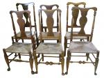 Set of Six Hudson Valley Queen Anne Chairs