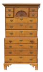 Chippendale Maple Chest On Chest