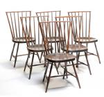 Set of 6 Bamboo Windsor Chairs