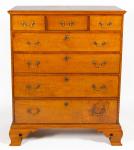 Tiger Maple Semi-High Chest