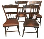 Set of 4 Painted Pennsylvania Chairs