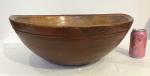 Large Painted Wooden Bowl