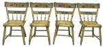 Set of Four Painted Chairs