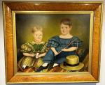 Naive Portrait of Two Children