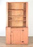 Canted Step-Back Cupboard in Salmon Paint