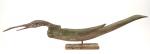 Large Folk Art Carved Heron