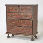 William & Mary Paint Decorated Blanket Chest