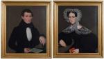 Ammi Phillips - Portraits of a man and wife