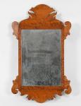 Chippendale Figured Maple Mirror