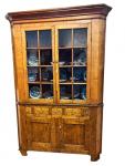 Tiger Maple Corner Cupboard