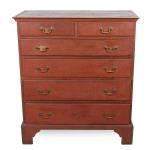 Chippendale Painted Tall Chest of Drawers