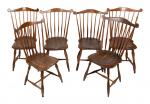 Set of 6 Fan-Back Windsor Chairs