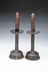 Pair of Tin Candlesticks