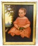 Portrait of a Girl in a Peach-Colored Dress